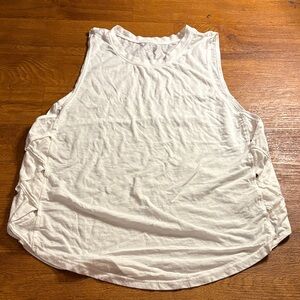 Gaiam White Sleeveless Side Cutout Tank